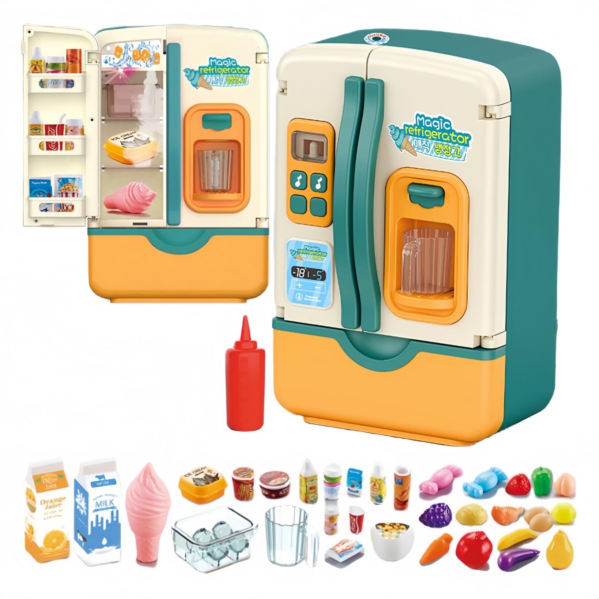 Amazon | Buccvut魔法の冷蔵庫おもちゃ 噴霧機能付き 音楽＆LEDライト